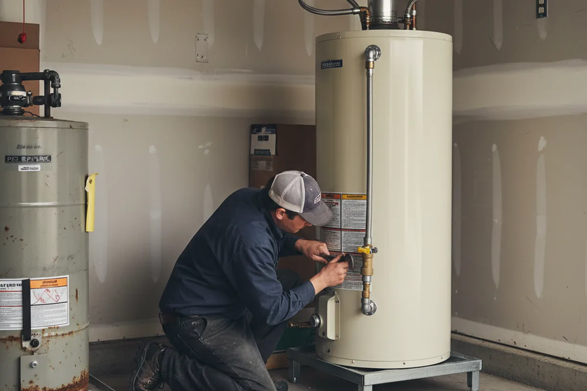 Water heater and shutoff valve replacement in South Mountain